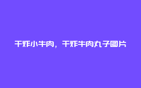 干炸小牛肉，干炸牛肉丸子图片