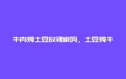 牛肉炖土豆放辣椒吗，土豆炖牛腩放辣椒吗