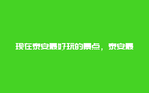 现在泰安最好玩的景点，泰安最好玩的地方