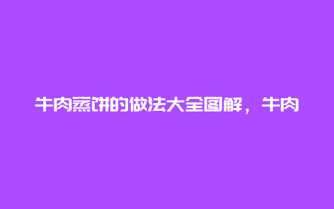 牛肉蒸饼的做法大全图解，牛肉蒸饼的家常做法