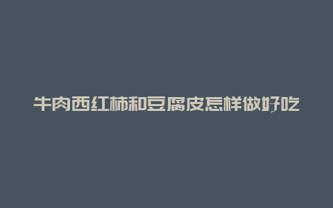 牛肉西红柿和豆腐皮怎样做好吃，牛肉西红柿和豆腐皮怎样做好吃呢