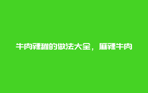 牛肉辣罐的做法大全，麻辣牛肉罐头