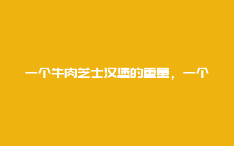 一个牛肉芝士汉堡的重量，一个牛肉芝士汉堡的重量是多少