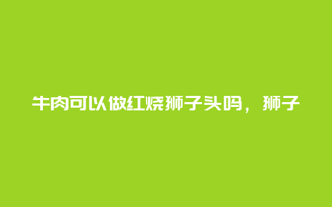 牛肉可以做红烧狮子头吗，狮子牛肉怎么烧