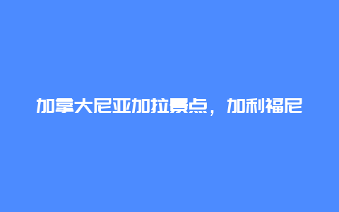 加拿大尼亚加拉景点，加利福尼亚景点