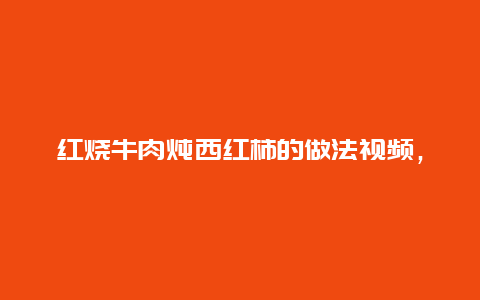 红烧牛肉炖西红柿的做法视频，红烧牛肉炖西红柿的做法视频大全