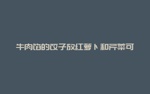 牛肉馅的饺子放红萝卜和芹菜可以吗，牛肉饺子馅白萝卜和芹菜能放在一起吗?