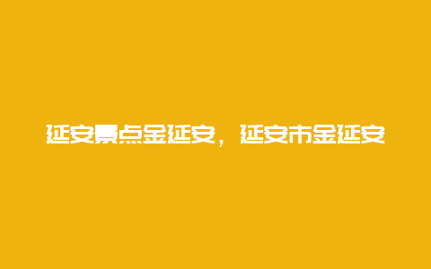 延安景点金延安，延安市金延安有什么好玩的