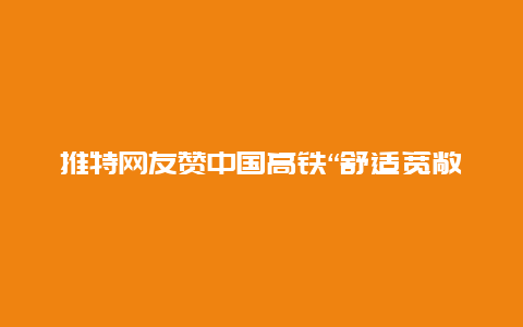 推特网友赞中国高铁“舒适宽敞快速准时” 马斯克：是真的！