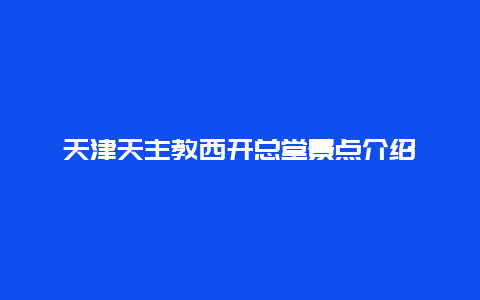 天津天主教西开总堂景点介绍