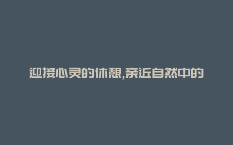 迎接心灵的休憩,亲近自然中的放松之旅