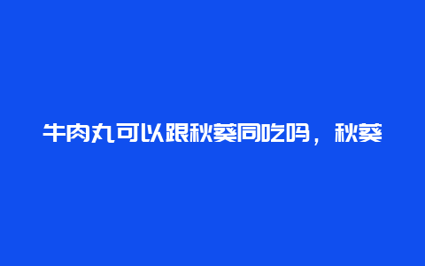 牛肉丸可以跟秋葵同吃吗，秋葵可以跟牛肉丸一起吃吗