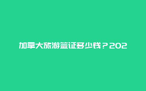 加拿大旅游签证多少钱？2024加拿大签证最新政策解读