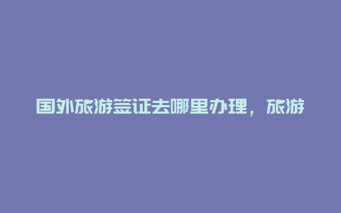 国外旅游签证去哪里办理，旅游签证哪些行业好办？