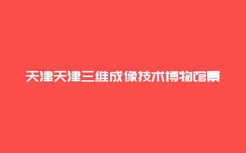 天津天津三维成像技术博物馆景点介绍