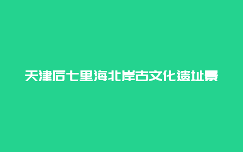 天津后七里海北岸古文化遗址景点介绍