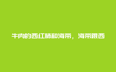 牛肉的西红柿和海带，海带跟西红柿牛肉能一起