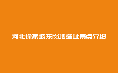 河北徐家坡东岗地遗址景点介绍