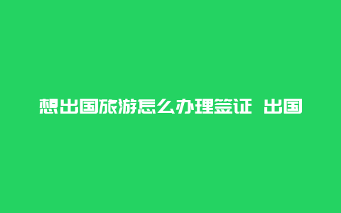 想出国旅游怎么办理签证 出国流程和手续？