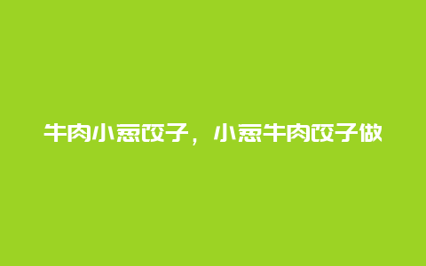 牛肉小葱饺子，小葱牛肉饺子做法大全