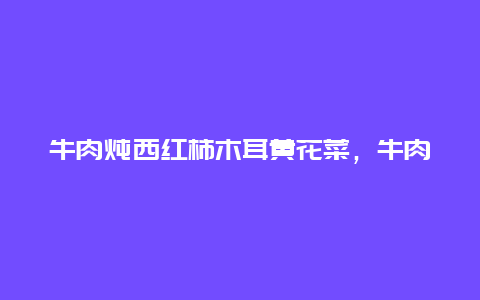 牛肉炖西红柿木耳黄花菜，牛肉炖柿子黄花菜木耳