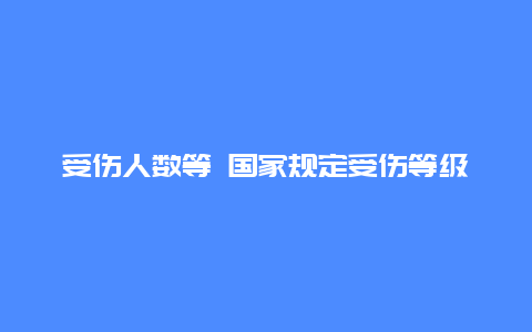 受伤人数等 国家规定受伤等级