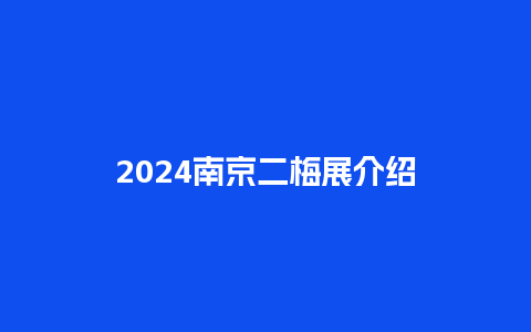 2024南京二梅展介绍