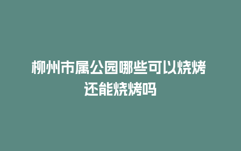 柳州市属公园哪些可以烧烤 还能烧烤吗