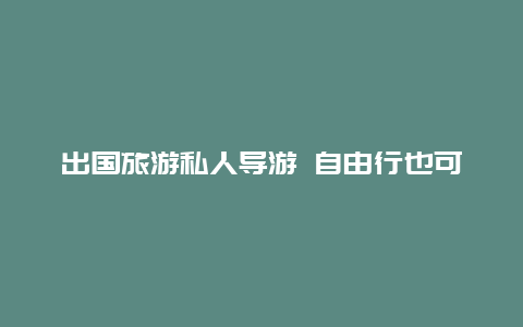 出国旅游私人导游 自由行也可以自己单独找导游的吗？