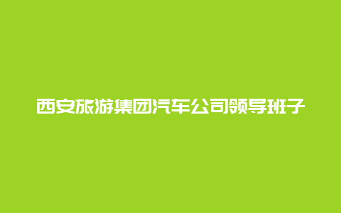 西安旅游集团汽车公司领导班子 曲江文旅集团是国企吗？