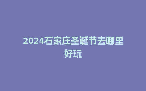 2024石家庄圣诞节去哪里好玩