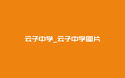 云子中学_云子中学图片