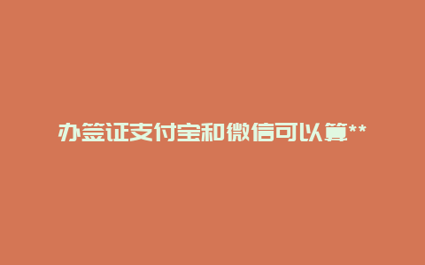 办签证支付宝和微信可以算***流水吗，签证会查流水吗？