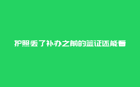 护照丢了补办之前的签证还能看到吗 护照丢失，如何补办签证？