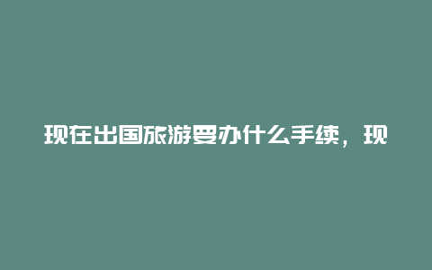 现在出国旅游要办什么手续，现在还可以出国旅游吗？