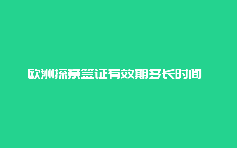 欧洲探亲签证有效期多长时间 去欧洲旅行或探亲回国买多少钱的物品不超标有什么标准？