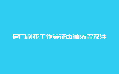 尼日利亚工作签证申请流程及注意事项