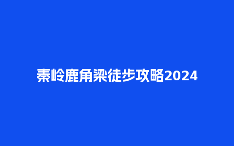 秦岭鹿角梁徒步攻略2024