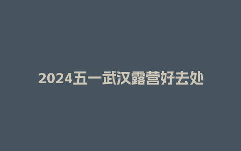 2024五一武汉露营好去处