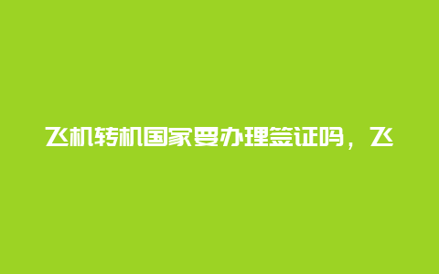 飞机转机国家要办理签证吗，飞机经停站需要签证吗？