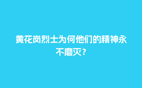 黄花岗烈士为何他们的精神永不磨灭？