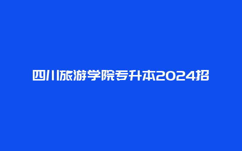 四川旅游学院专升本2024招生简章？四川交通职业技术学院可升本学校？