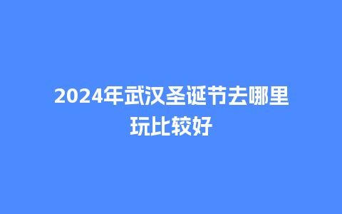 2024年武汉圣诞节去哪里玩比较好