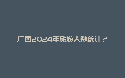 广西2024年旅游人数统计？2024年考研985院校报名人数？