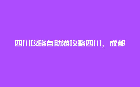 四川攻略自助游攻略四川，成都东站有临时身份证自助机吗？