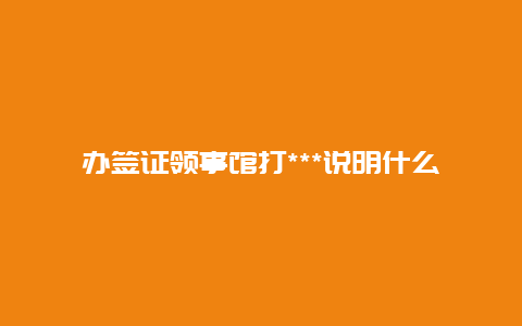 办签证领事馆打***说明什么？询问签证可以给领事馆打***吗？