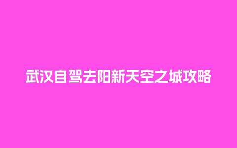 武汉自驾去阳新天空之城攻略