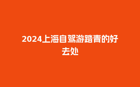 2024上海自驾游踏青的好去处