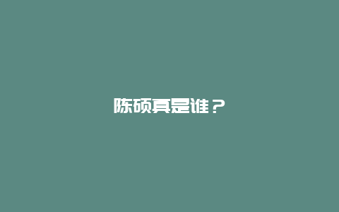 陈硕真是谁？