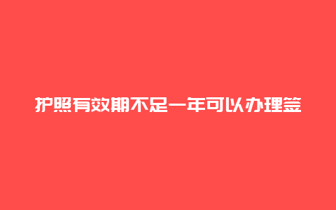 护照有效期不足一年可以办理签证吗，护照延期，怎样办理？